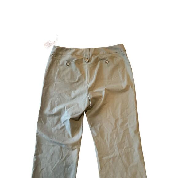 Womny Pants Women's 10 Green Polyester Stretch Pockets Straight Leg Classic Fit - Picture 5 of 8